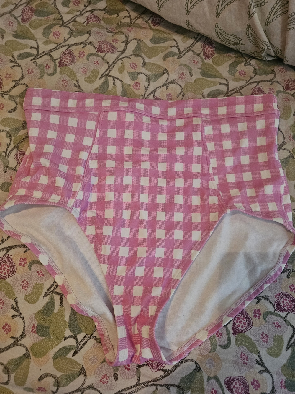 Adoreme Pink Gingham Swimsuit Bottom